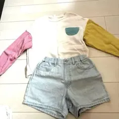 最終値下げ キッズ 女の子 トレーナー 半ズボンセット