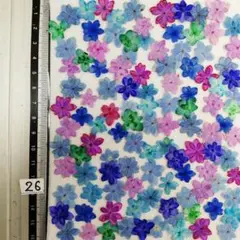 紫陽花　てまりてまり　 小　　No26 　染色と自然mix　押し花　押し花素材
