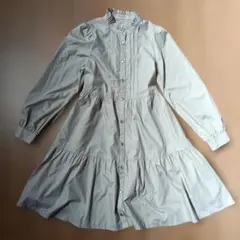 メゾピアノジュニア　長袖シャツワンピース　ティアード風　L