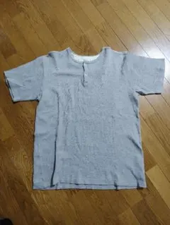 Eddie Bauer ヘンリーネック Tシャツ グレー Lのサムネイル