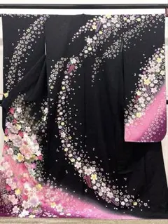 振袖 ラメ刺繍 ストーン 金彩 銀彩 身丈168cm HKT041 - メルカリ