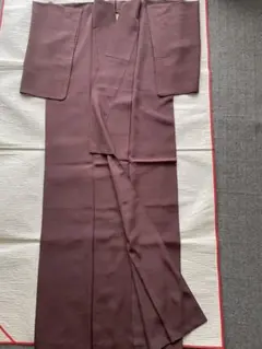 ひげ紬？色無地 紋付き　クリーニング済み　小柄な方向き