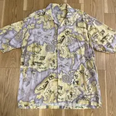 希少 mila schön 地図柄 アロハシャツ カッターシャツ サイズ4のサムネイル