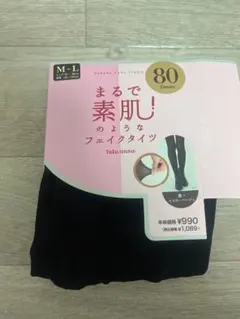 tutuanna まるで素肌のようなフェイクタイツ M-L 80デニール