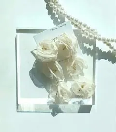 シフォン ピアス イヤリング アイボリー ブライダル ハンドメイド