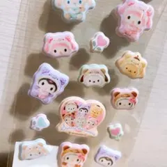 り*ん様 サンリオ ぷくっとシール きぐるみ