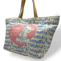 サマンサタバサ 東京ソラマチ限定 トートバッグ 肩掛け キャンバス アイボリー系