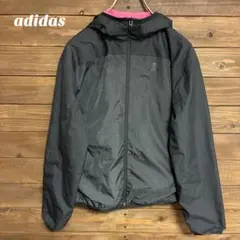 ♦︎【アディダス】adidas ブラック フード付きナイロンジャケット S