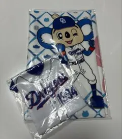 中日ドラゴンズ　ドアラ×東邦ガスコラボタオル&ドアラ巾着
