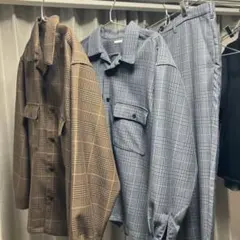 GU セットアップ　ボックスシャツ　トラウザー　まとめ売り