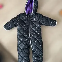 Champion 子ども用キルティングスーツ 黒/紫