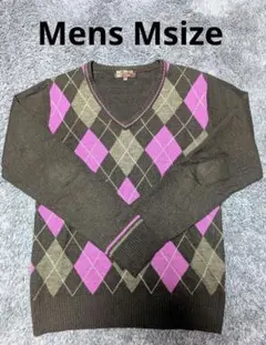 【MICHEL KLEIN HOMME】 Vネックニットセーター 46サイズ