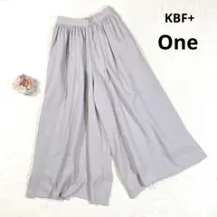 【ケービーエフプラス】ガウチョ ワイドパンツ (One) グレー ウエストゴム