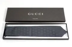 未使用 GUCCI グッチ ネクタイ GG柄 シルク グレー系 イタリア製のサムネイル
