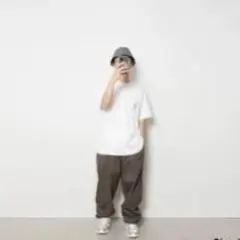 CUP AND CONE Cotton Twill Baggy Pants