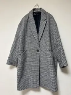 [ZARA] ウールチェスターコート ジャケット 千鳥格子柄 オーバーサイズ L