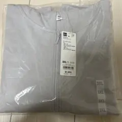 GU ライトグレー 3XL UVカットパーカー 3XL