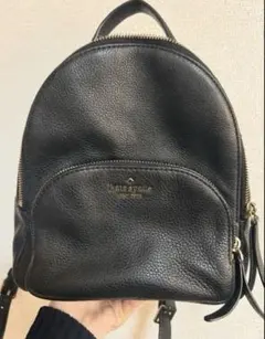 【美品】 kate spade ブラック 本革 リュック バックパック
