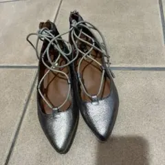 美品　ミオノティス　バックジップレースアップパンプス　サイズ36