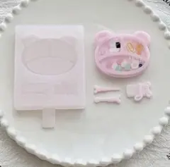 NO 310 シリコンモールド　熊　弁当遊び　レジン　デコパーツ