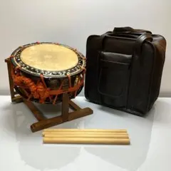 和太鼓大正新條正之直径30cm 状態普通土台バチ付き最安値