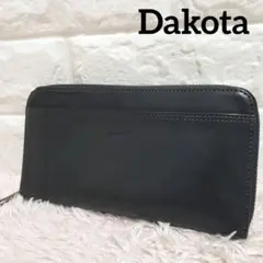 Dakota ダコタ レザー 収納多数 ラウンドファスナー長財布 ブラックのサムネイル