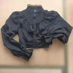 SHEIN フリルブラウス 長袖 ブラックのサムネイル