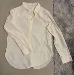BLENHEIM ホワイト バックオープン長袖シャツのサムネイル