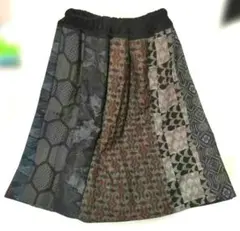 パ*ナ様 ハンドメイド♡着物リメイク♡パッチワークスカート