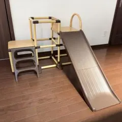 野中製作所ネビオかんたんおりたたみ2段ジム （ロング滑り台 室内