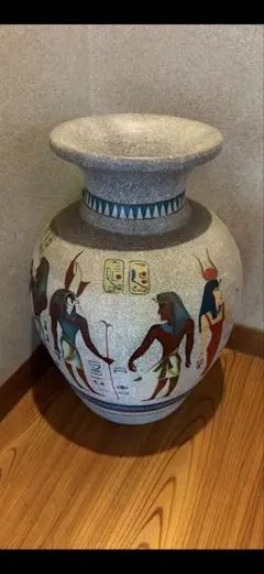 スペイン製 陶器製 細工浮彫『古代エジプト壁画風』大型造形飾り壺 双耳飾り壺 2026年最新】エジプト 壺の人気アイテム - メルカリ