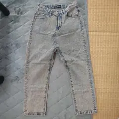 CUBE SUGAR ケミカルウォッシュ デニムサルエルパンツ