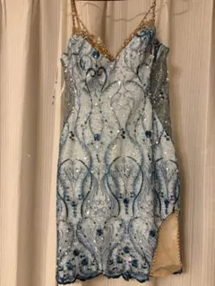 ANGELR 青色刺繍ドレス Mサイズ