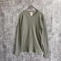 INDERA ワッフルカットソー 長袖 オリーブグリーン インナー M メンズのサムネイル