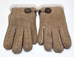 UGG アグ　ムートン手袋　ボア　羊革　キャメルカラー　サイズM