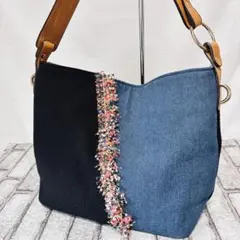 SAC ショルダーバッグ ハンドバック 2WAY デニム ニット 異素材のサムネイル
