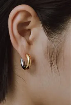 【新品未使用】novice BICOLOR HINGED HOOP PIERCE