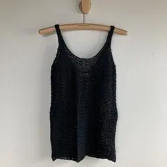 ALEXIA STAM ニットタンクトップ ブラック Fのサムネイル