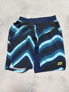 YONEX バドミントン ハーフパンツ 幾何学模様 ブルー - メルカリ