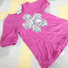 ピンク 花柄 Tシャツ　110サイズ