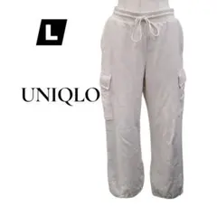 【L】ユニクロ／UNIQLO　スウェットカーゴパンツ　オフホワイト