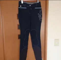 【本日まで値下げ‼️】EQUILINE 乗馬用キュロット ブラック 装飾