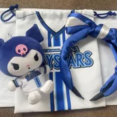 ベイスターズグッズセットサンリオクロミちゃん、巾着、カチューシャ