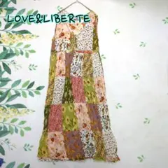 LOVE & LIBERTE ノースリーブワンピース　パッチワーク風　アジアン