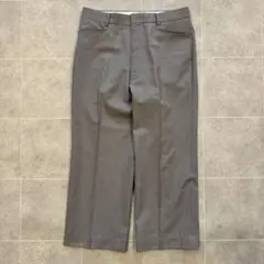 スラックスパンツ グレー L~LL センタープレス レディース