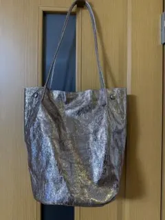 メタリック トートバッグ