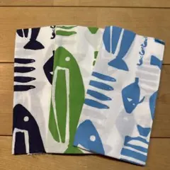 魚とカニのデザイン手ぬぐいセット
