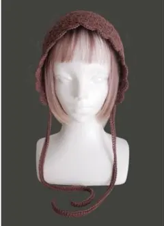 ボンネット ブラウン バラクラバ バブーシュカ