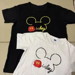Disney ミッキーマウス Tシャツ 2枚セット SとXL
