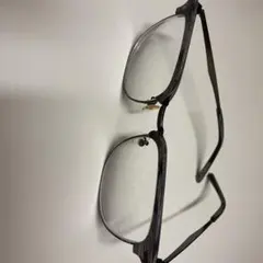 グレー メタルフレーム ラウンドメガネ